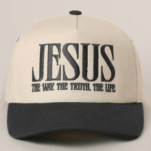 Load image into Gallery viewer, JESUS - The Way, The Truth, The Life - Embroidered Trucker Hat