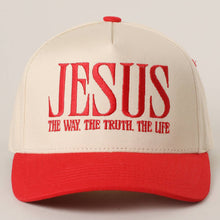 Load image into Gallery viewer, JESUS - The Way, The Truth, The Life - Embroidered Trucker Hat