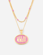 Load image into Gallery viewer, Pink WWJD Necklace Set