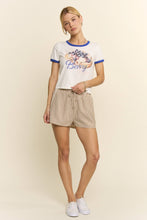 Load image into Gallery viewer, ELASTIC WAIST STRIPE CASUAL SHORTS