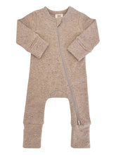 Load image into Gallery viewer, Tan Speckle / 2-Way Zip Romper
