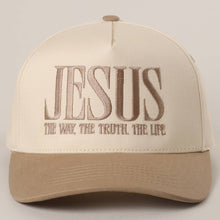 Load image into Gallery viewer, JESUS - The Way, The Truth, The Life - Embroidered Trucker Hat