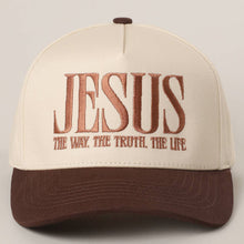 Load image into Gallery viewer, JESUS - The Way, The Truth, The Life - Embroidered Trucker Hat