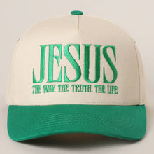 Load image into Gallery viewer, JESUS - The Way, The Truth, The Life - Embroidered Trucker Hat