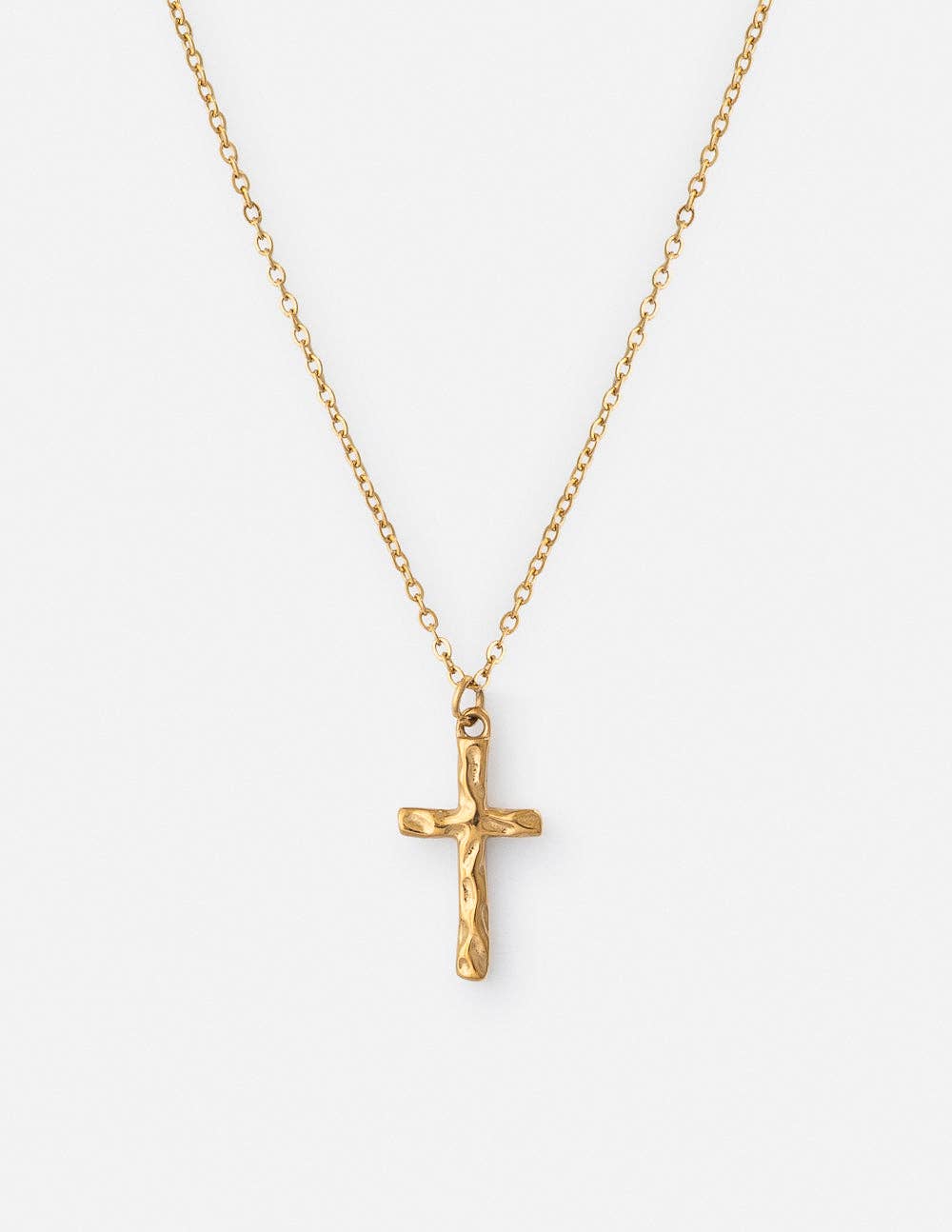 Textured Cross Necklace