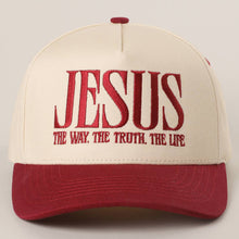 Load image into Gallery viewer, JESUS - The Way, The Truth, The Life - Embroidered Trucker Hat