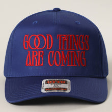 Load image into Gallery viewer, GOOD THINGS ARE COMING Embroidered Two-Tone Trucker Hat