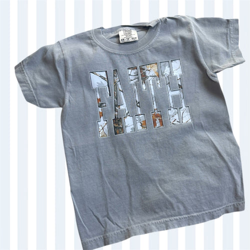 Faith Camo Kids Tee Shirt