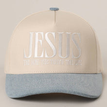 Load image into Gallery viewer, JESUS - The Way, The Truth, The Life - Embroidered Trucker Hat