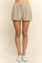 Load image into Gallery viewer, ELASTIC WAIST STRIPE CASUAL SHORTS