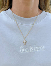 Load image into Gallery viewer, White Enamel Cross Necklace