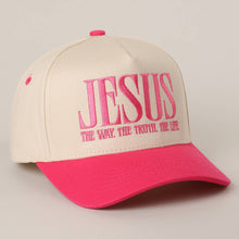 Load image into Gallery viewer, JESUS - The Way, The Truth, The Life - Embroidered Trucker Hat