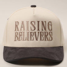 Load image into Gallery viewer, RAISING BELIEVERS Suede Two-Tone Trucker Hat